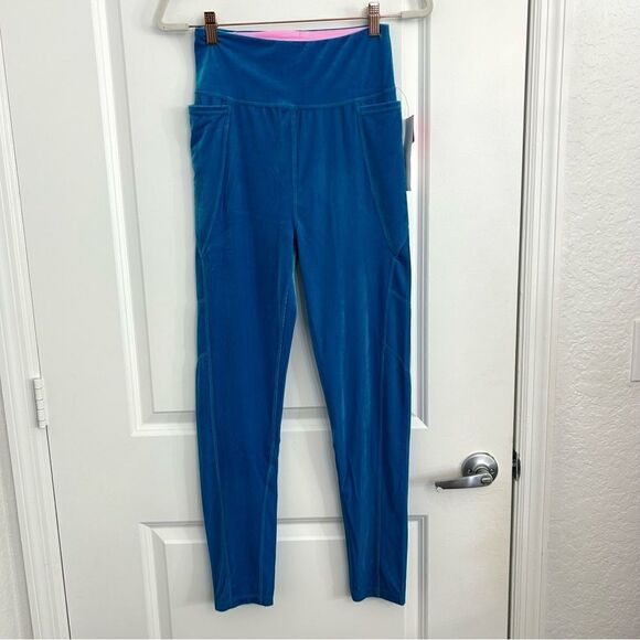 Lilly Pulitzer UPF 50+ Luxletic Weekender High Rise Legging Teal Small - Picture 3 of 12